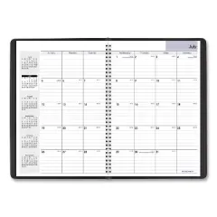DayMinder Monthly Planner, Academic Year, Ruled Blocks, 12 x 8, Black Cover, 14-Month: July 2025 to Aug 2026