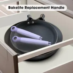 imarku Removable Handle for 10 & 12-inch Honeycomb Cast Iron Skillet Pan, Detachable Handle Replacement, Purple