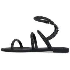 Journee Collection Womens Saphira Multi Strap Studded Jelly Sandal