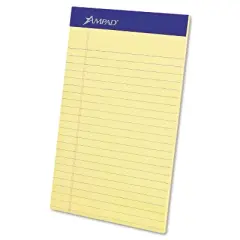 Ampad&nbsp;Evidence Notepads 5" x 8" College Rule Canary 50 Sheets/Pad 12 Pads/Pack (TOP20-204) 20204