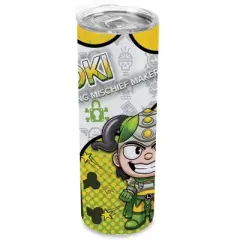 SMASHCRAFT 20 ounce Stainless Steel Double Walled Insulated Travel Tumbler Coffee Mug Cup, Loki Chibi