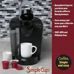 Reusable Coffee K-cup Cups (Set of 2) with 50 Filters - 100% Compatible with Keurig
