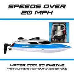 Contixo T2 RC Boat - Remote Control Boat for Pools and Lakes -Fast RC Boats For Adults and Kids (Blue)
