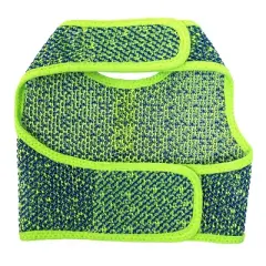 Doggie Design Active Mesh Dog Harness with Leash - Neon Green & Blue