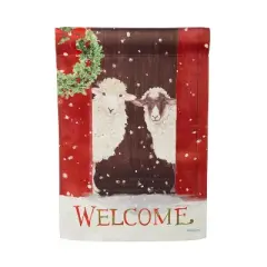 Evergreen Garden Flag Barn Friends Suede Double Sided Indoor Outdoor Decor 18" x 12.5"