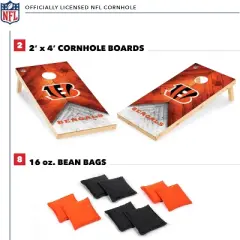 NFL Cincinnati Bengals 2'x4' Wood Cornhole Set