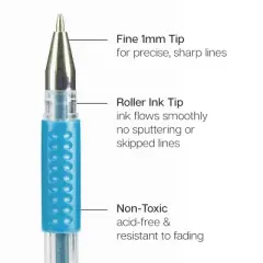 KINGART Gel Pens, Soft Grip, 24 Pastel Tone Colors