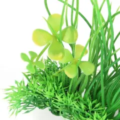 Unique Bargains Plastic Aquarium Emulational Artificial Plant Grass Decoration 7.87" Height Green