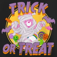 Girl's Care Bears Halloween Trick-Or-Treat Cheer Bear Mummy T-Shirt