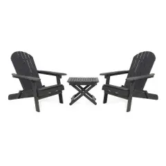 Christopher Knight Home Malibu Outdoor Acacia Wood 3 Piece Adirondack Chat Set