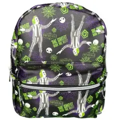 Beetlejuice All Over print 10" Mini Deluxe Backpack with 1 Front pocket