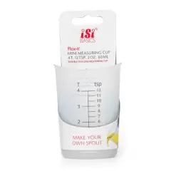 iSi Basics Silicone Flexible Clear Measuring Cup, 2 ounce