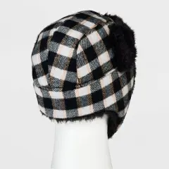 Men's Plaid Trapper Hat - Goodfellow & Co&trade; Black