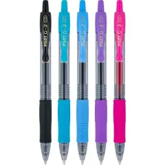 Pilot 5pk G2 Premium Gel Pens Bold Point 1.0mm Assorted Inks