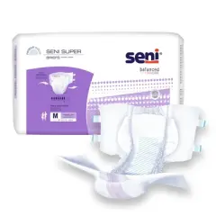 Seni Super Adult Incontinence Brief M Heavy Absorbency Breathable, S-ME25-BS1, Heavy
