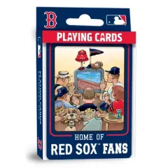 MasterPieces Officially Licensed MLB Boston Red Sox Fan Deck Playing Cards - 54 Card Deck