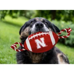 NCAA Nebraska Cornhuskers  Nylon Football Dog Toy