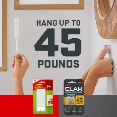 Command and CLAW Picture Hanging Bundle, 3 45lb Hangers, 3 Markers and 10 Command 10lb Medium Picture Hanging Strips