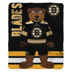 Sleep Squad Boston Bruins Blades 60 x 80 Raschel Plush Blanket
