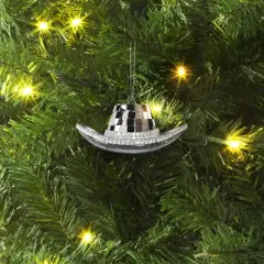 Christmas Silver Disco Cowboy Hat Ornament - Wondershop&trade;