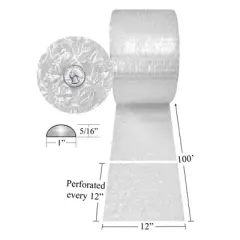 UBMOVE Medium Bubble Cushioning Roll 100' Long x 12" Wide - 5/16" Medium Sized Bubbles