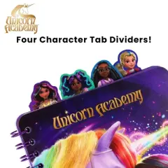 Inkology, LLC Unicorn Academy 4-Tab Spiral Notebook With 160 Dotted Sheets | 6 x 9 Inches