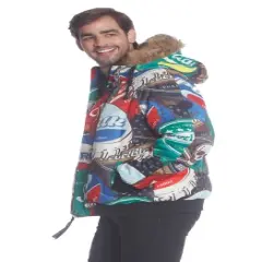 Members Only Men's Bottle Cap Print Jacket