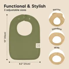 KeaBabies 8-Pack Organic Baby Bibs for Boy, Girl, Drool Bibs, Baby Bib for Girls, Boys,  Newborn Teething Bibs