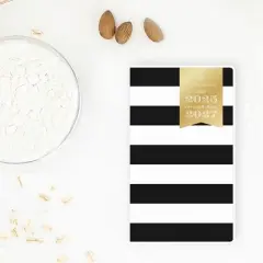 Day Designer 3.625"x6.125" 2025-2026 Monthly Stapled Planner 2 Year Soft Touch Art Card Rugby Stripe Black