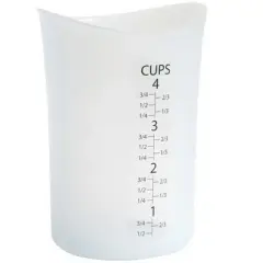 iSi Basics Silicone Flexible Clear Measuring Cup, 4 Cup