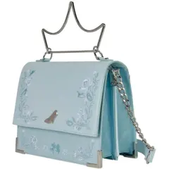Loungefly Disney Princess Cinderella Crossbody Bag, Baby Blue and Silver Purse