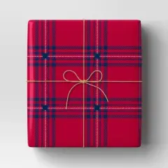 30&rdquo; 25 sq ft Christmas Red and Blue Plaid - Wondershop&trade;
