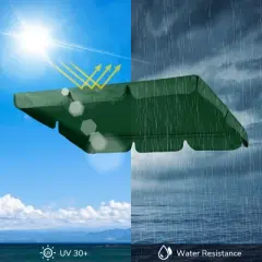 Yescom Replacement Swing Canopy UV30+ 180gsm Porch Top Cover Seat Patio Outdoor Green