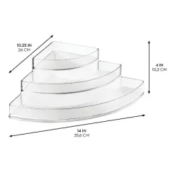 iDesign Corner Spice Rack Organizer for Cabinets - Clear
