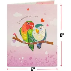 Frndly by Paper Love 3D Love Birds House Pop Up Card - 8" x 6"