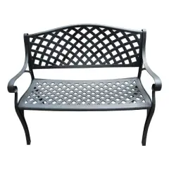 Modern Aluminum Patio Bench - Oakland Living
