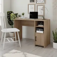 Beginnings Computer Desk with Storage Summer Oak - Sauder