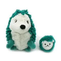 TriAction Toys Les Delingos Ptipotos Mom and Baby Hedgehog | Green