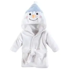 Hudson Baby Infant Plush Animal Bathrobe, Snowman, 0-9 Months