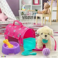Plush Stuffed Puppy Dog 9 PCS Set for Baby Doll Accessories Fits for 18&rsquo;&rsquo; American Girl Dolls - Play22Usa