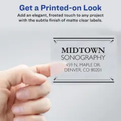 Avery Full Sheet Shipping Labels, 8.5" x 11", Matte Clear, 25 Ct