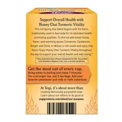 Yogi Tea - Honey Chai Turmeric Vitality Tea - 16ct