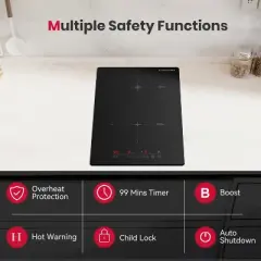 12 in. Induction Cooktop with 2-Elements