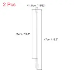 Unique Bargains Extra Long Pipe Stainless Steel Bendable Sewer Drain Cleaner Brush 18.5 Inches 2 Pcs