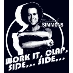 Women's Richard Simmons Work it Clap Side Side T-Shirt
