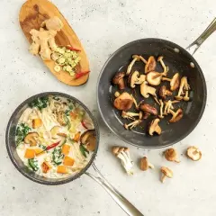 Nordic Ware Basalt 3 Piece 8 Inch Saut&eacute; Skillet and 3 Qt Sauce Pan with Lid