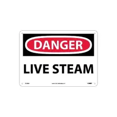 National Marker Live Steam 10X14 .040 Aluminum Danger Sign D578AB