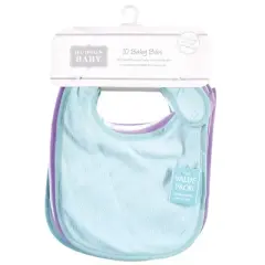 Hudson Baby Infant Girl Rayon from Bamboo Terry Bibs, Purple Mint