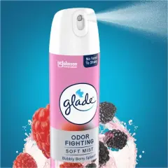 Glade Odor Fighting Soft Mist Aerosol Room Air Freshener - Bubbly Berry Splash - 8oz