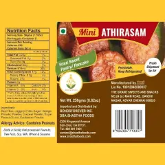 GSS Traditional Handmade Mini Athirasam / Handcrafted Jaggery Athirasam &ndash; Pack of 6 &times; 250g = 2.2 lbs